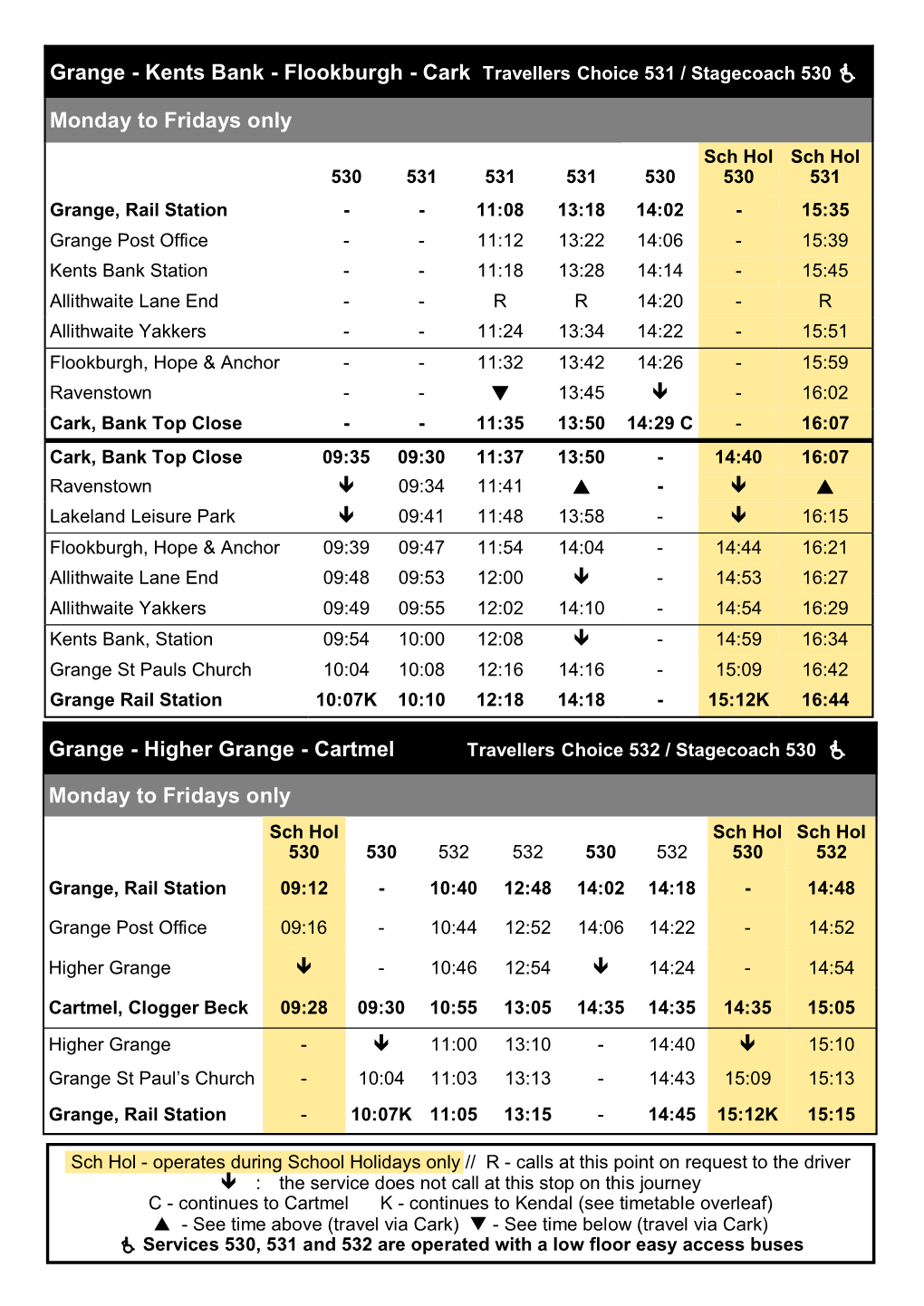 Flookburgh - Cark Travellers Choice 531 / Stagecoach 530 É