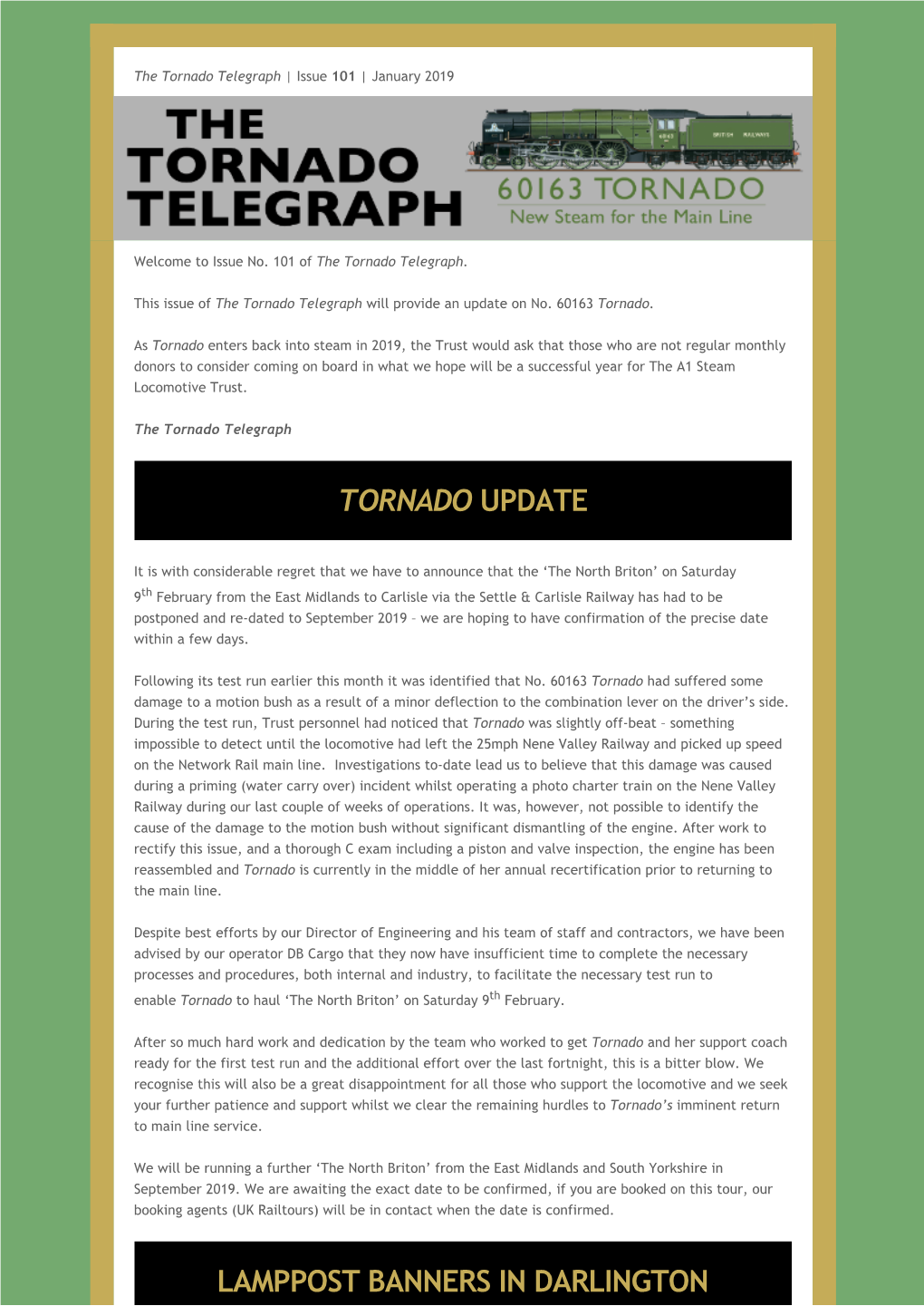 Tornado Update Lamppost