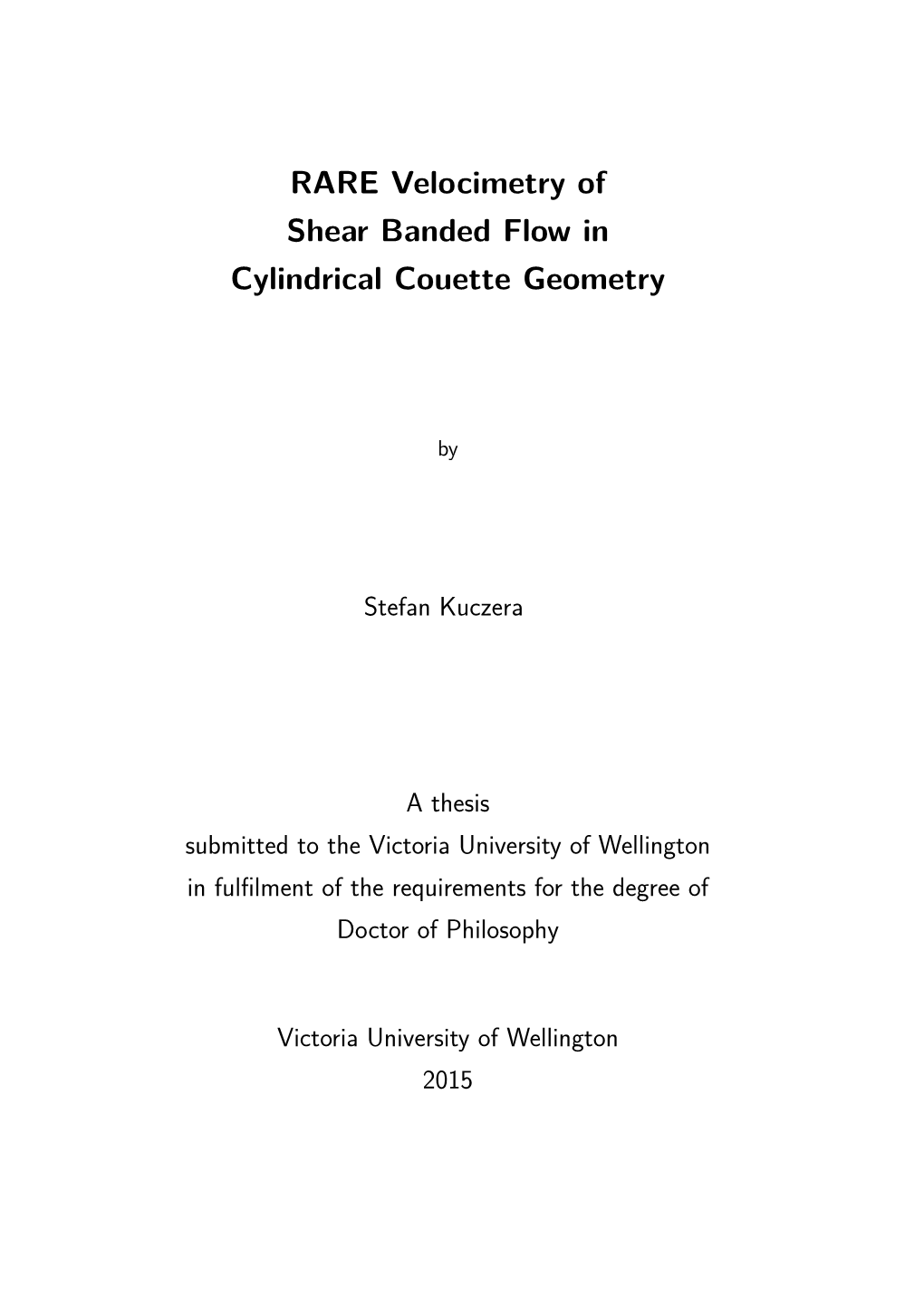 RARE Velocimetry of Shear Banded Flow in Cylindrical Couette Geometry