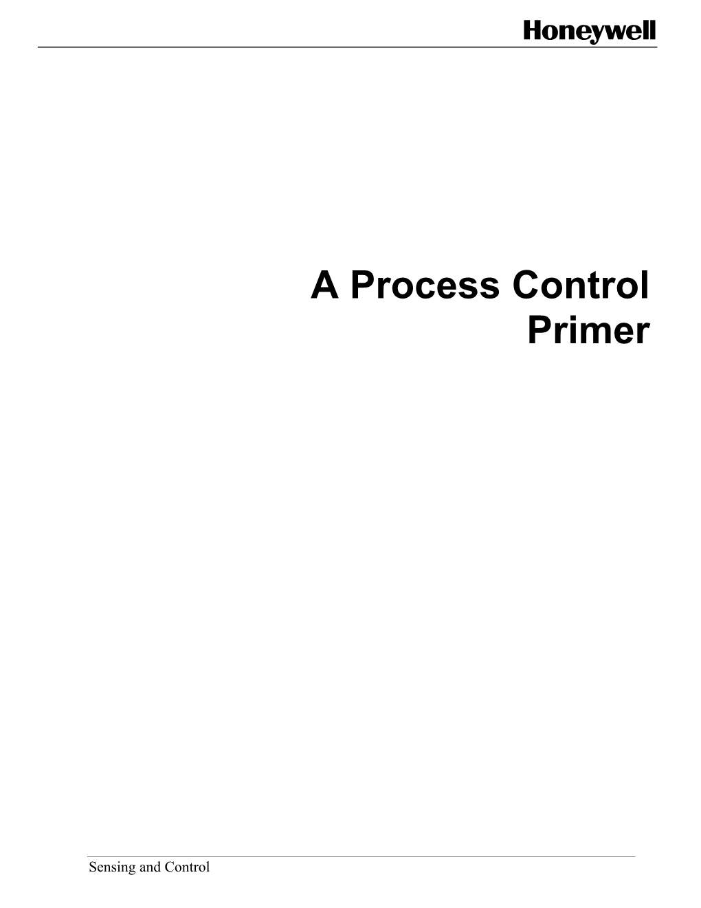 A Process Control Primer