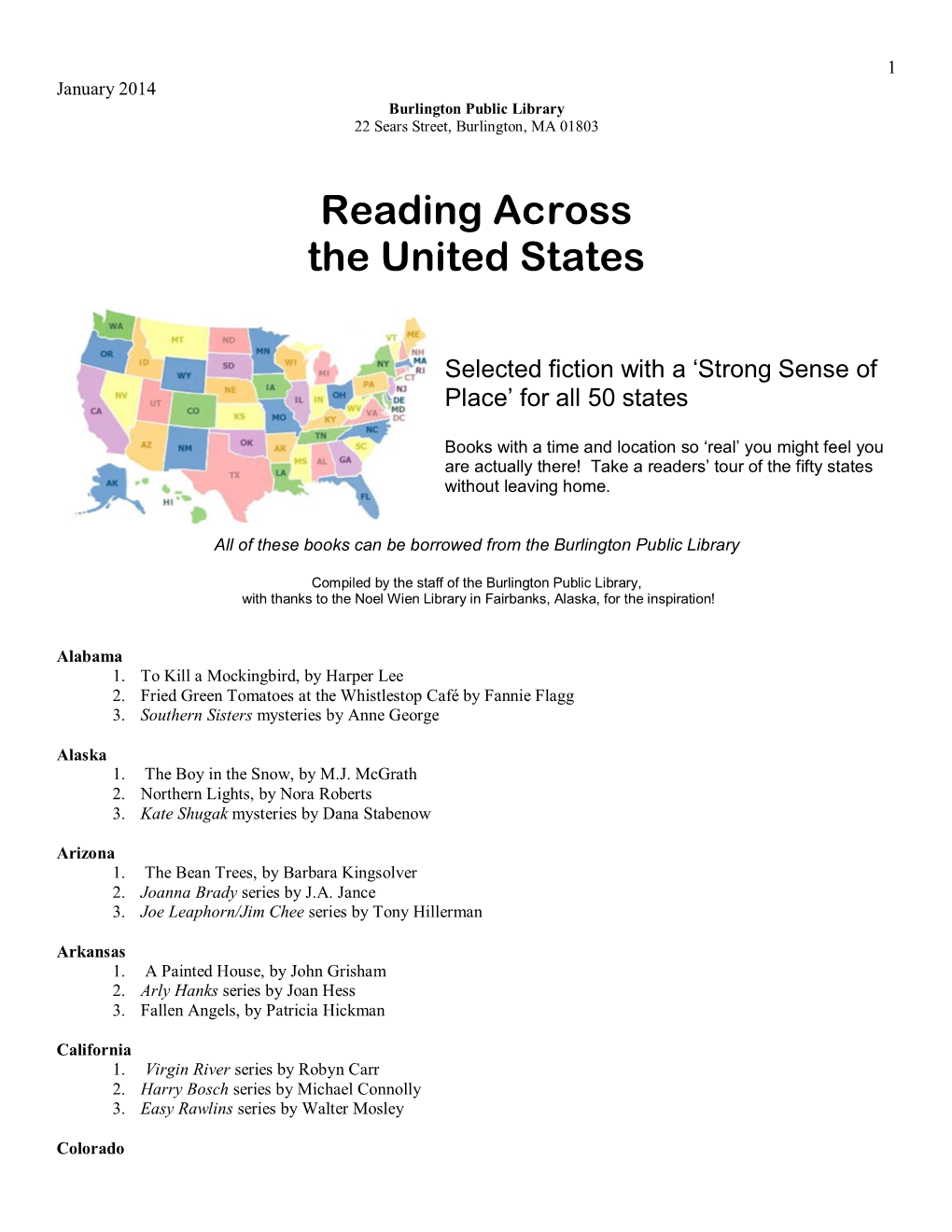 Reading Across the United States