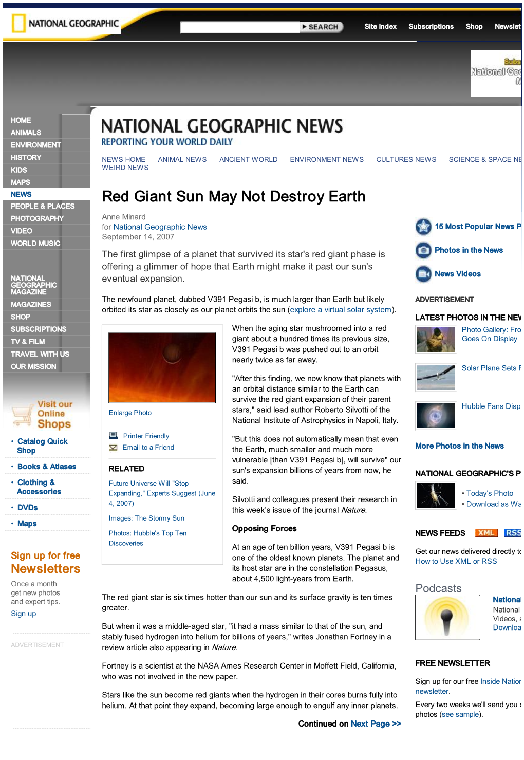 Red Giant Sun May Not Destroy Earth