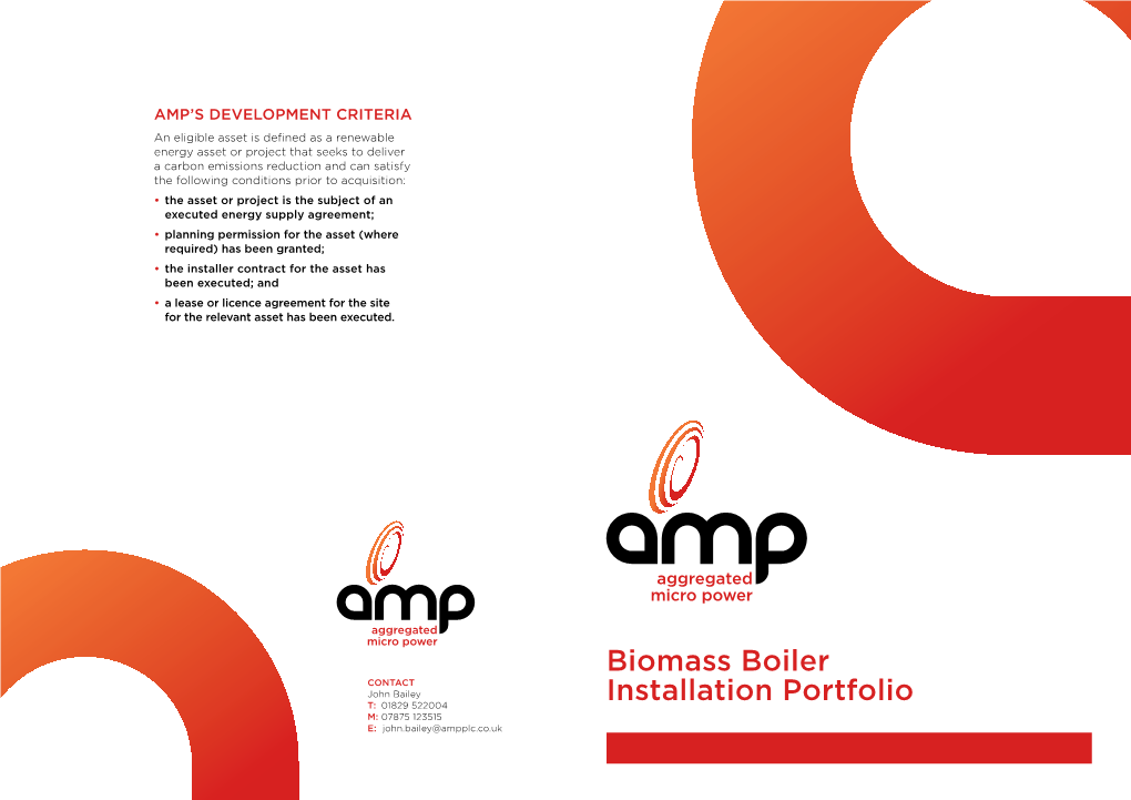 Biomass Boiler Installation Portfolio