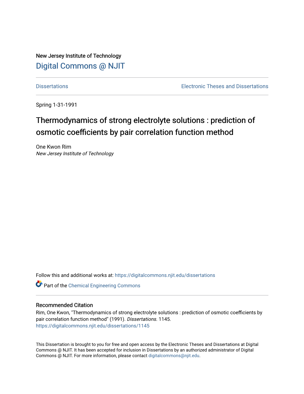 Prediction of Osmotic Coefficients by Pair Correlation Function Method