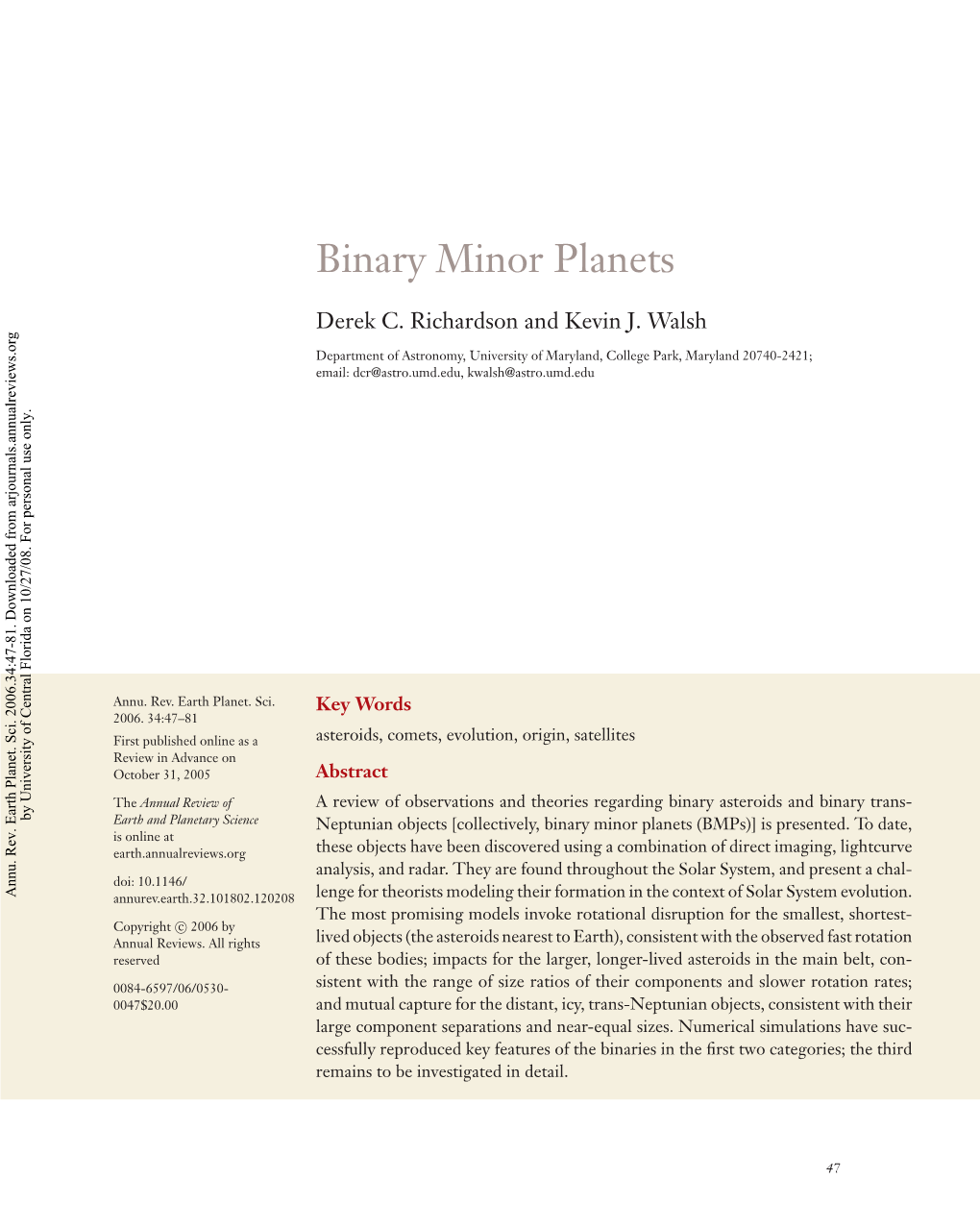 Binary Minor Planets