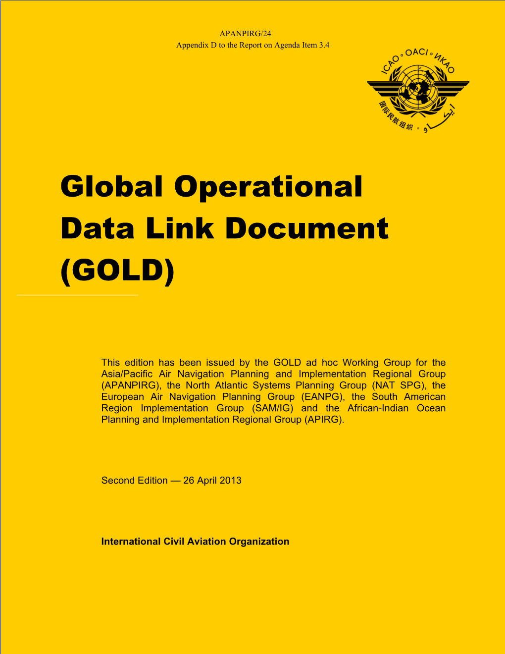 Global Operational Data Link Document (GOLD)