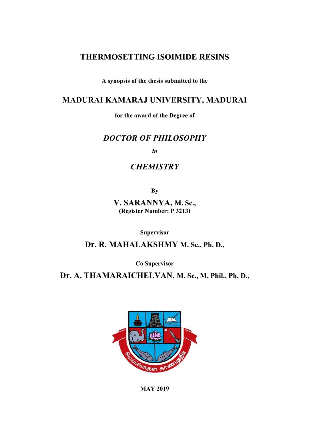 Thermosetting Isoimide Resins