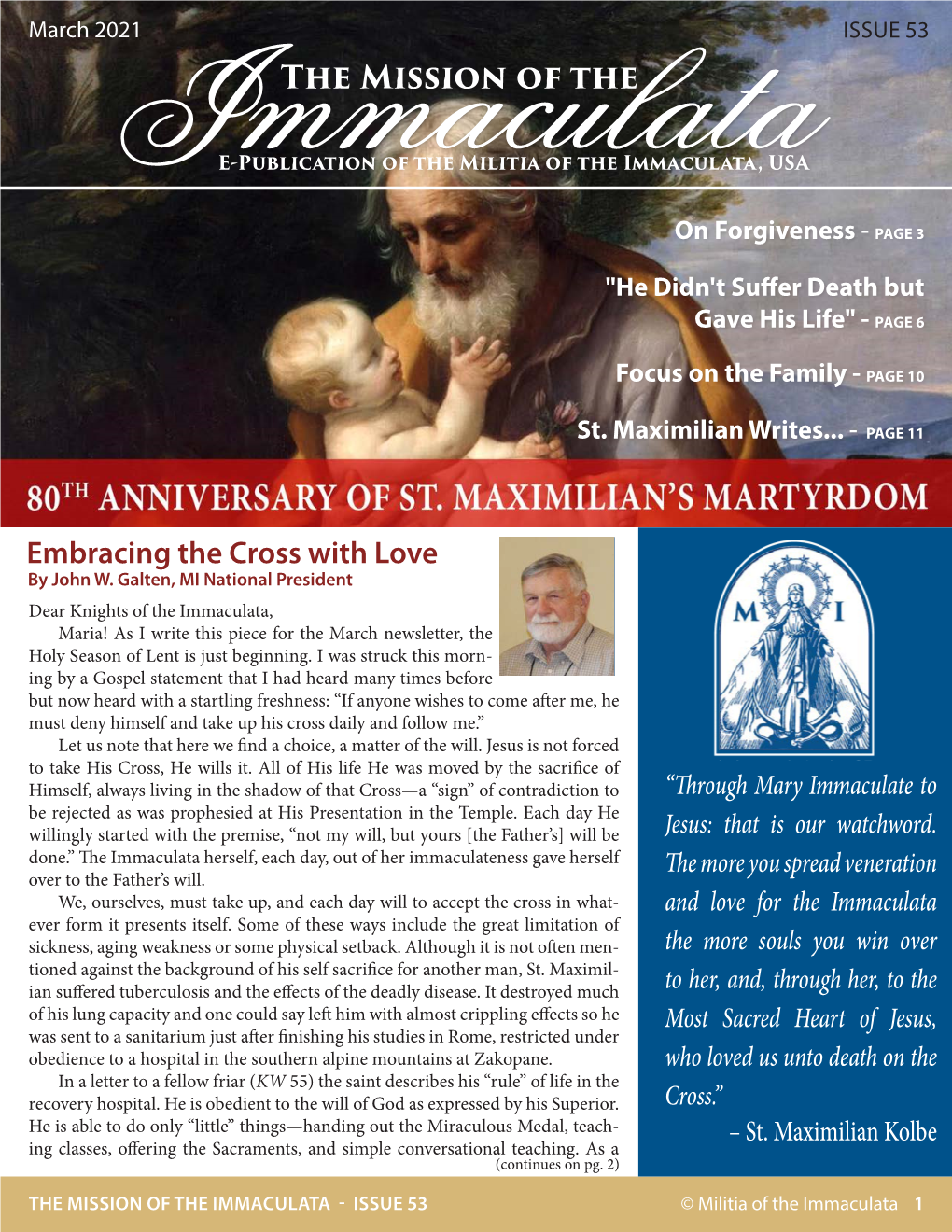 The Mission of the Immaculata Issue 53 March 2021