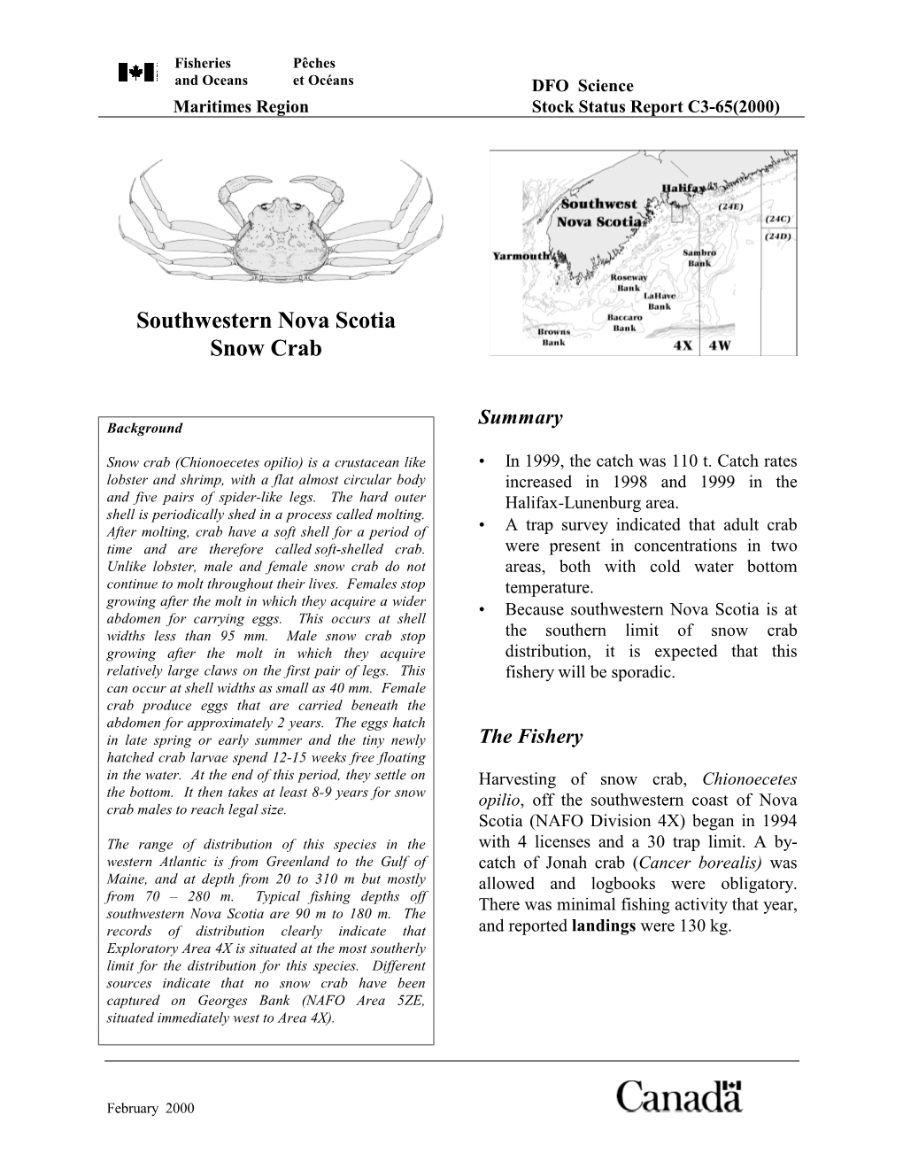 Southwestern Nova Scotia Snow Crab