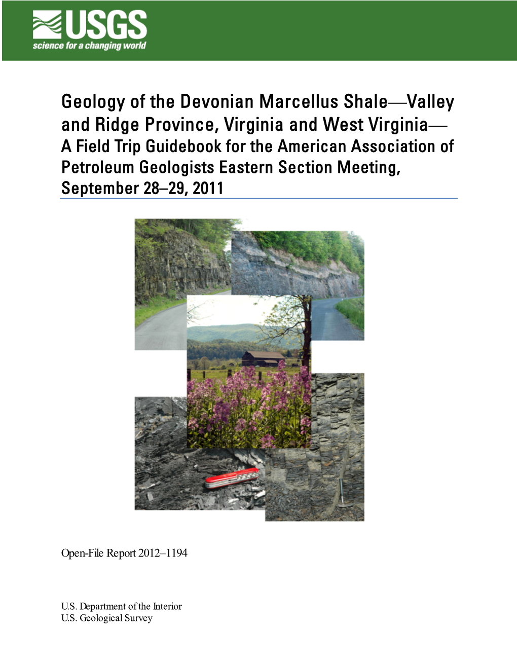 Geology of the Devonian Marcellus Shale—Valley and Ridge Province