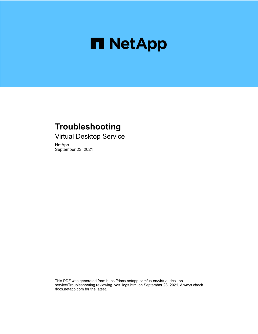 Troubleshooting : Virtual Desktop Service