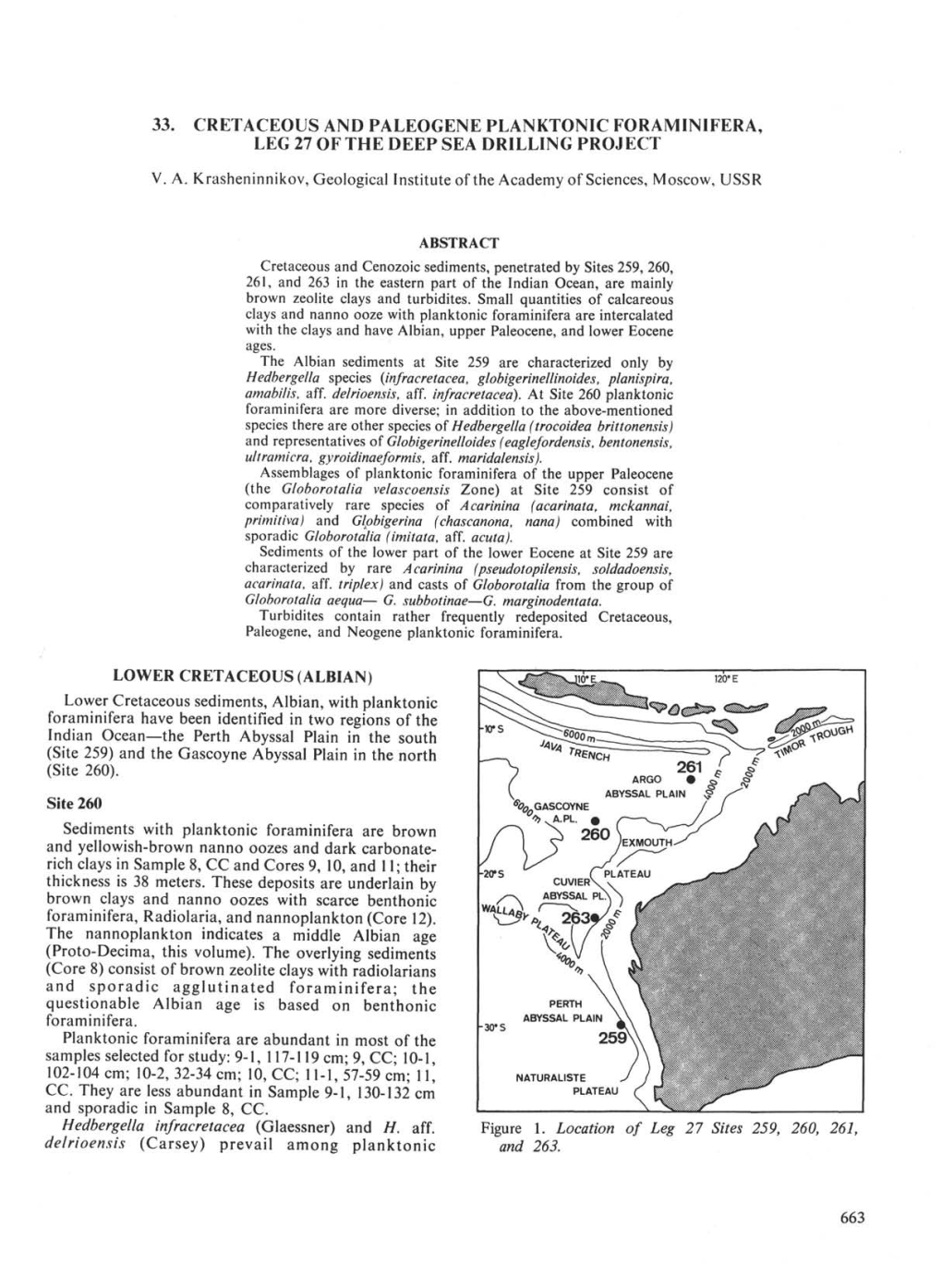 33. Cretaceous and Paleogene Planktonic Foraminifera, Leg 27 of the Deep Sea Drilling Project V