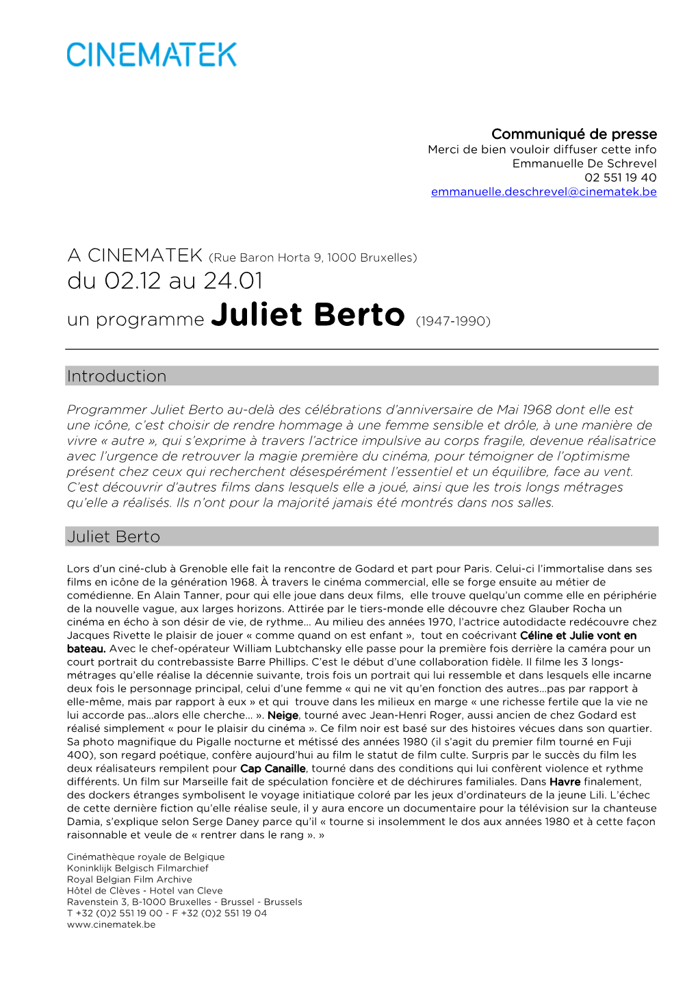 Juliet Berto (1947-1990)