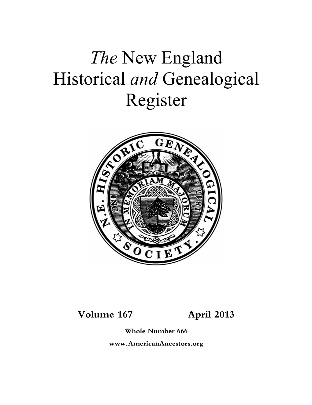 The New England Historical & Genealogical Register