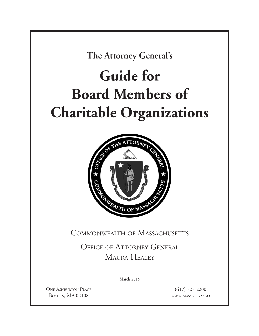 Guide for Board Members of Charitable Organizations