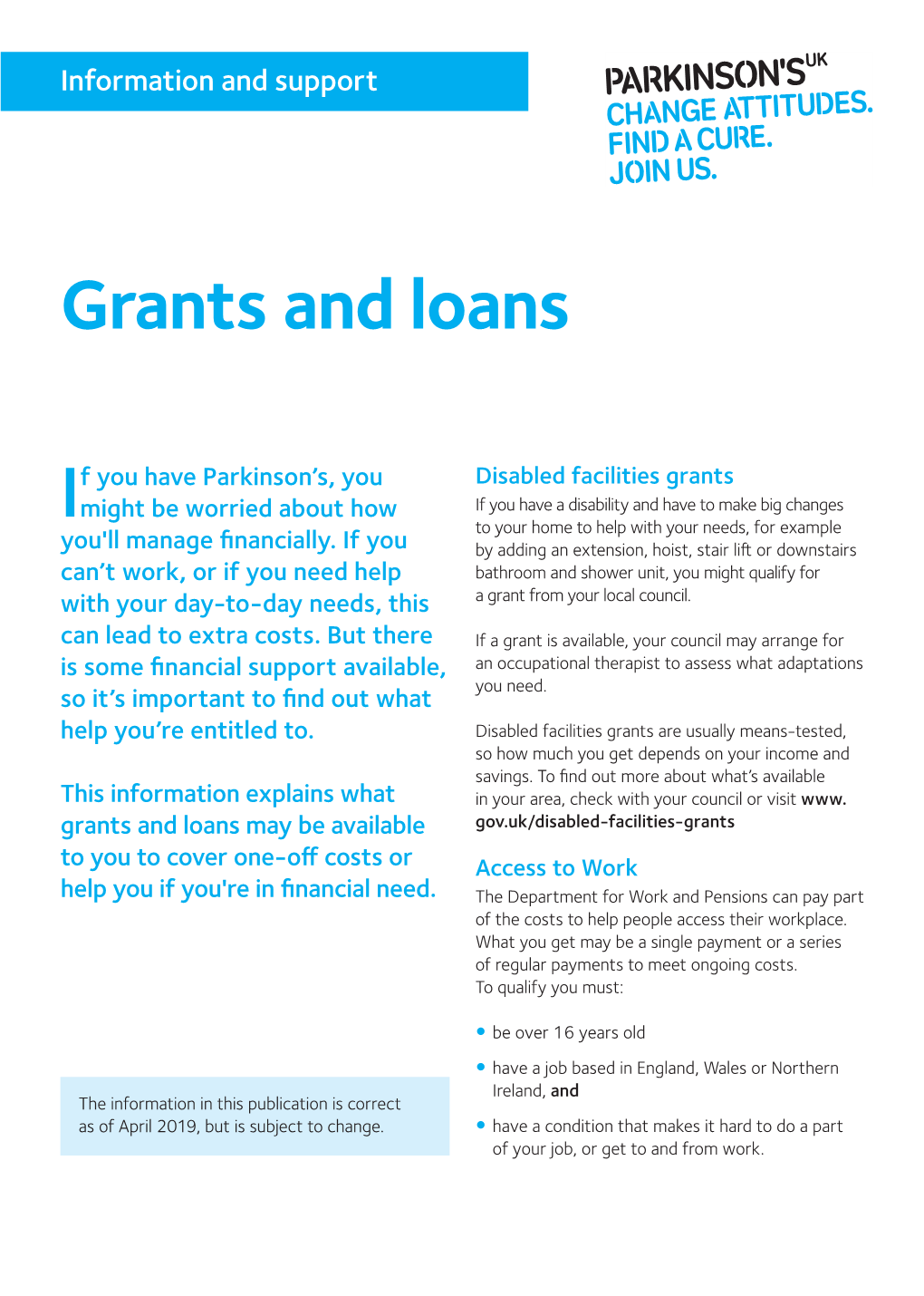 Grants and Loans