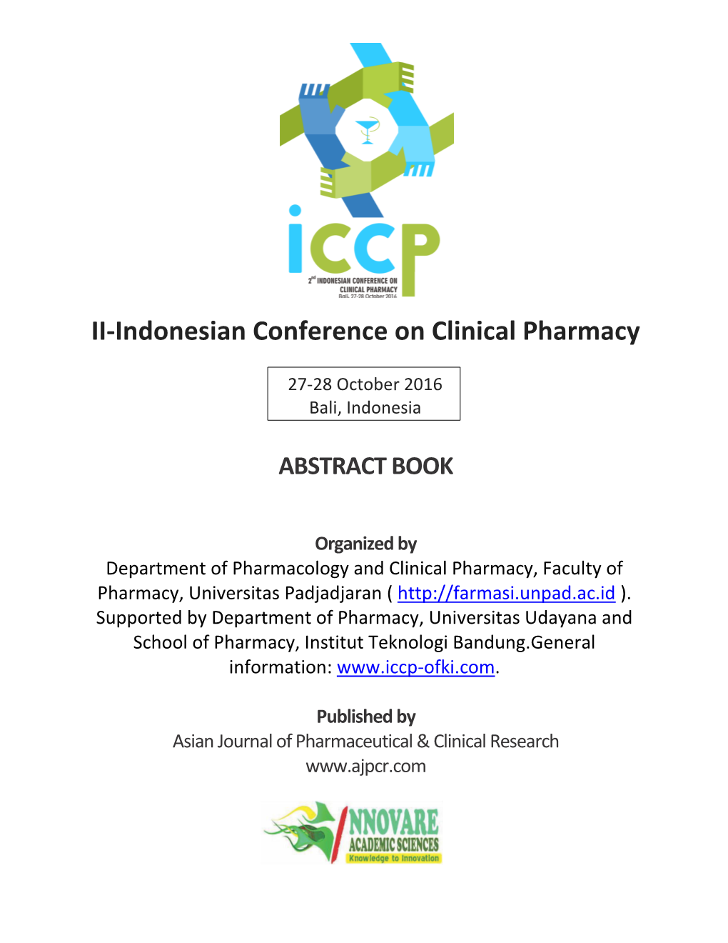 II-Indonesian Conference on Clinical Pharmacy