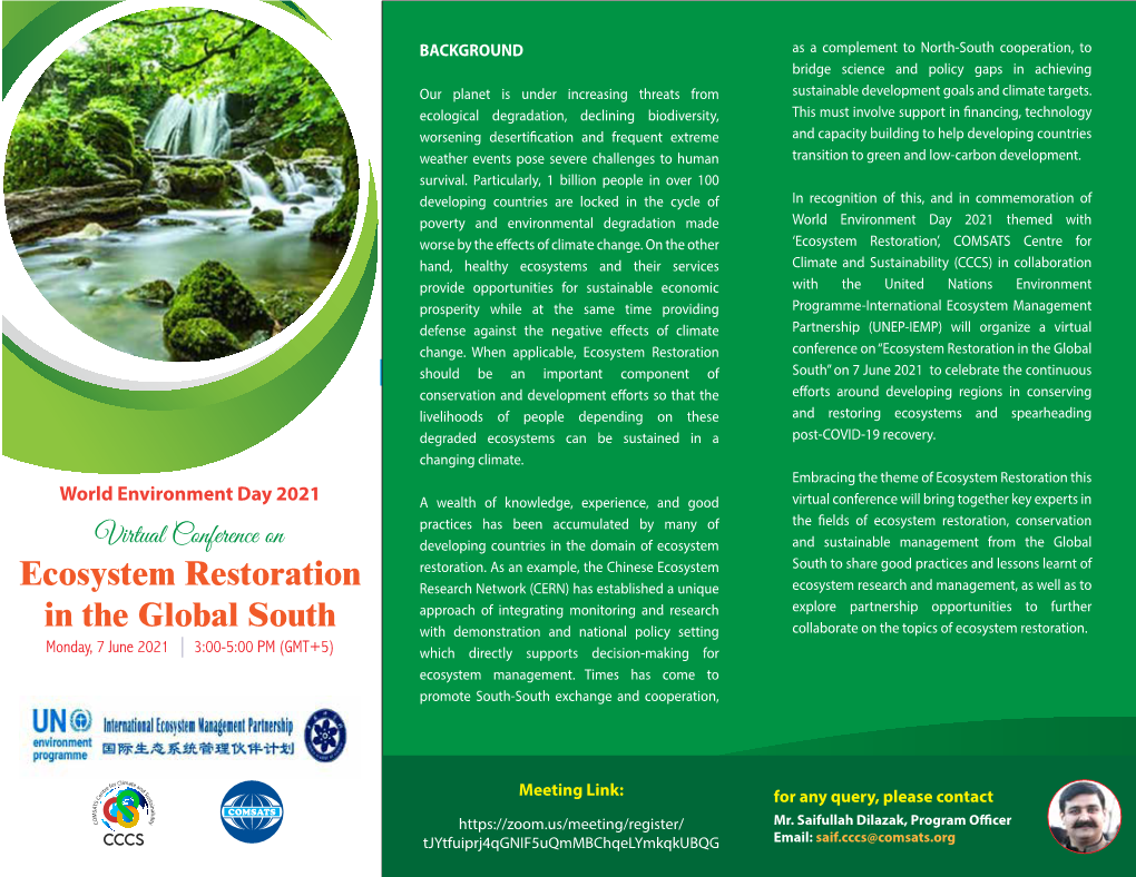 Virtually Conference Ecosystem Restoration (07-06-2021)