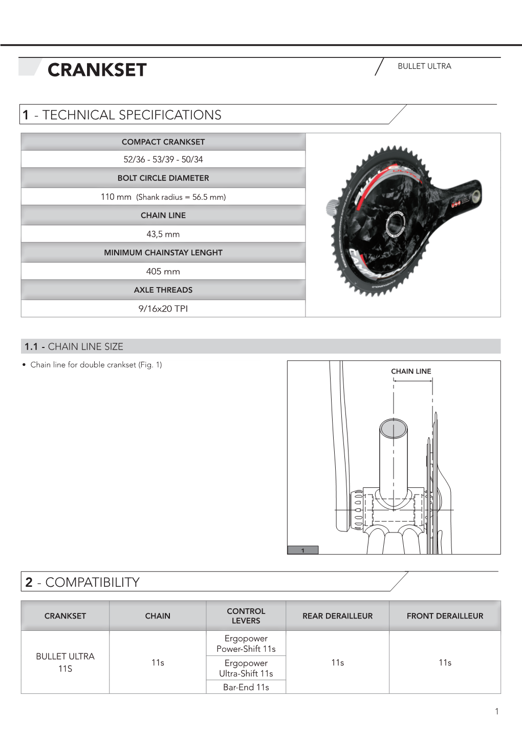 CRANKSET BULLET Ultra