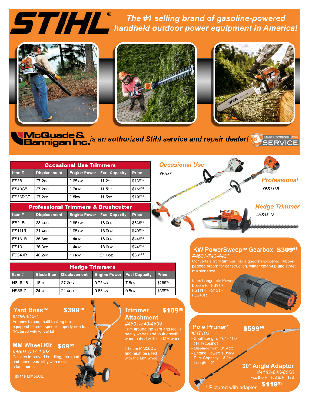 Stihl Service and Repair Dealer!