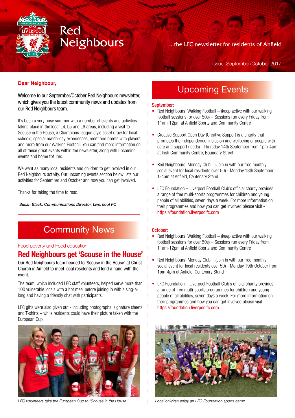 Red Neighbours ...The LFC Newsletter for Residents of Anfield