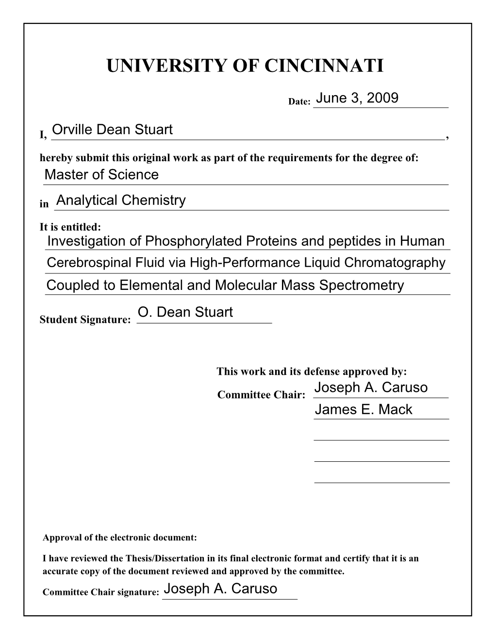 Viewed the Thesis/Dissertation in Its Final Electronic Format and Certify That It Is an Accurate Copy of the Document Reviewed and Approved by the Committee