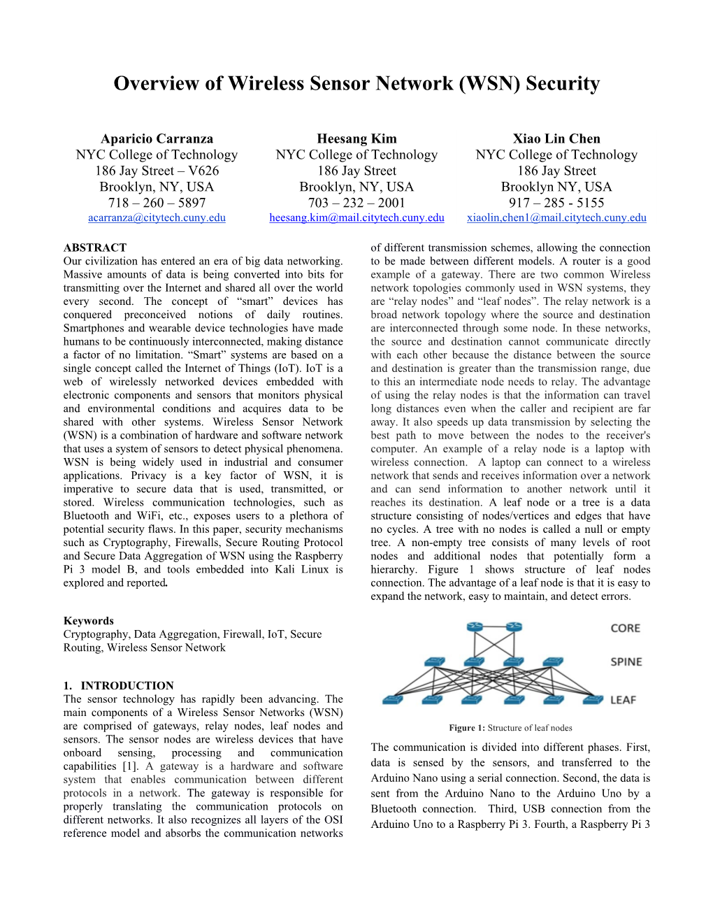 Overview of Wireless Sensor Network (WSN) Security