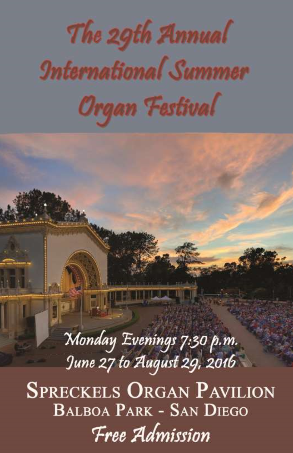 Spreckels Organ Legacy Opportunity