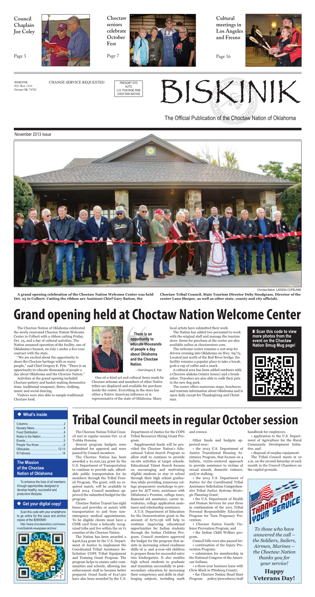 Grand Opening Held at Choctaw Nation Welcome Center