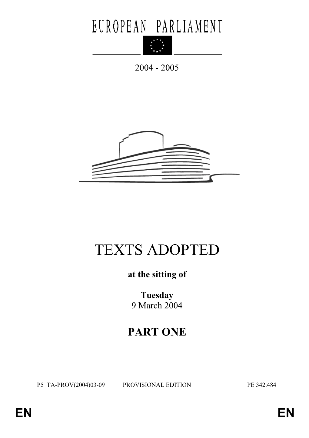 Texts Adopted