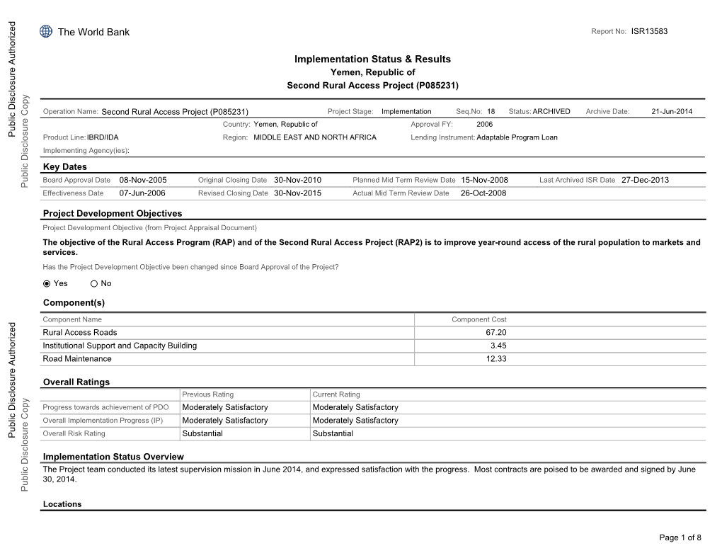 World Bank Document