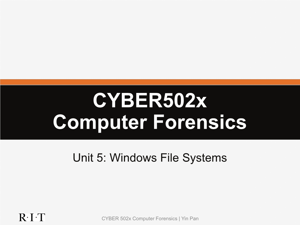 Cyber502x Computer Forensics