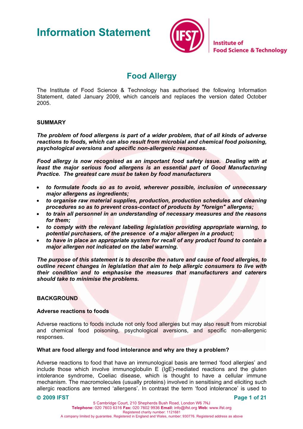 Food Allergy