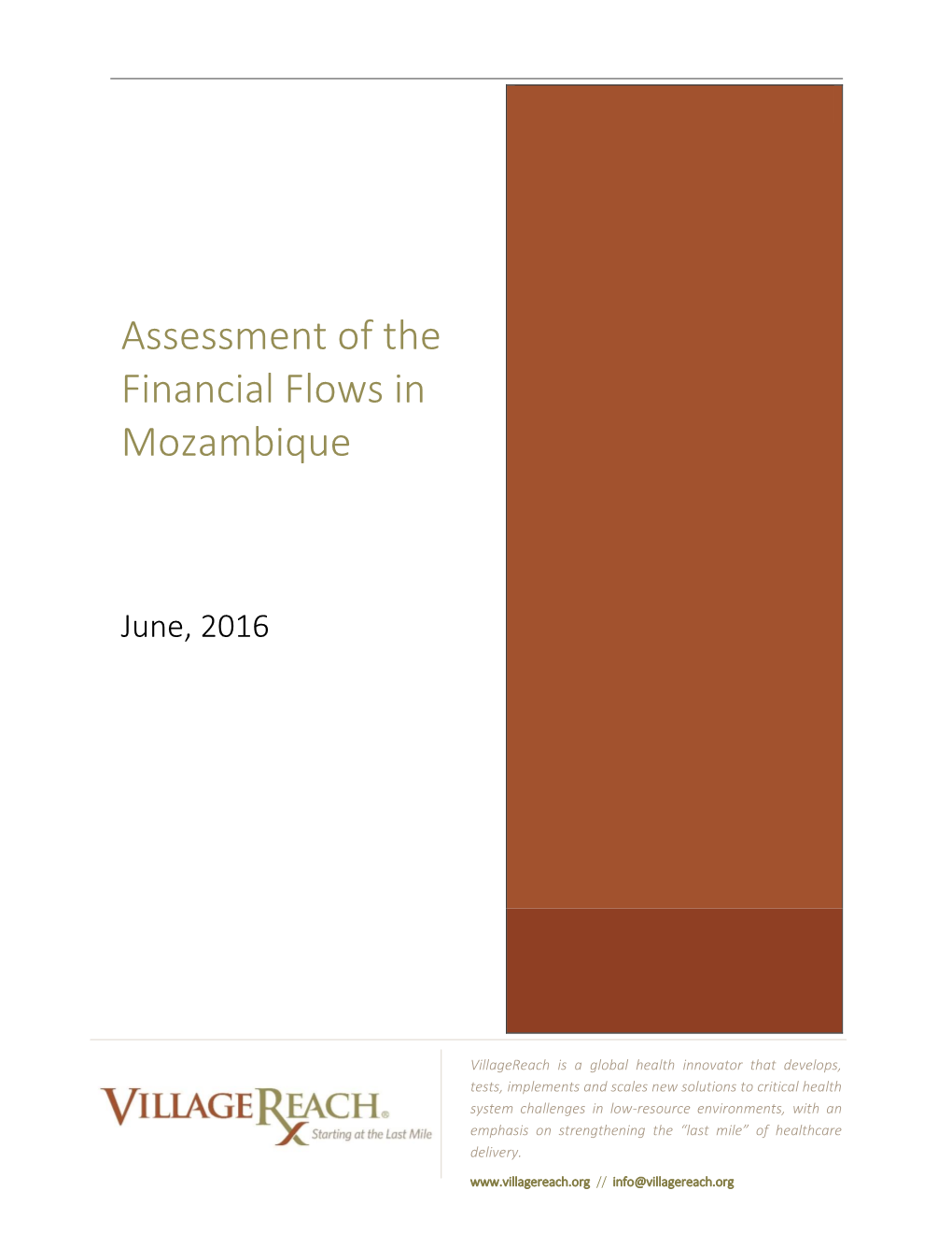 Assessment of the Financial Flows in Mozambique