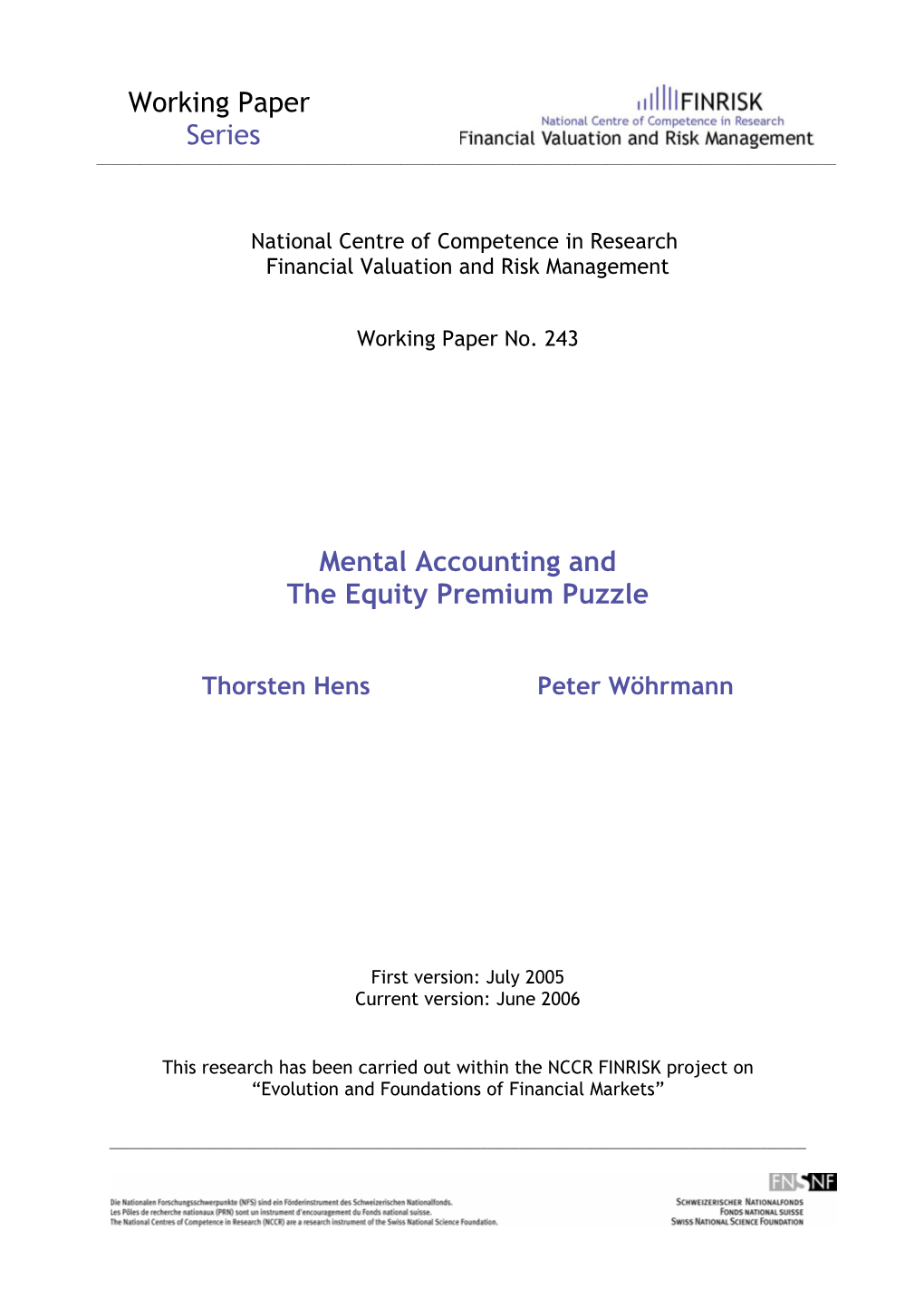 Mental Accounting and the Equity Premium Puzzle