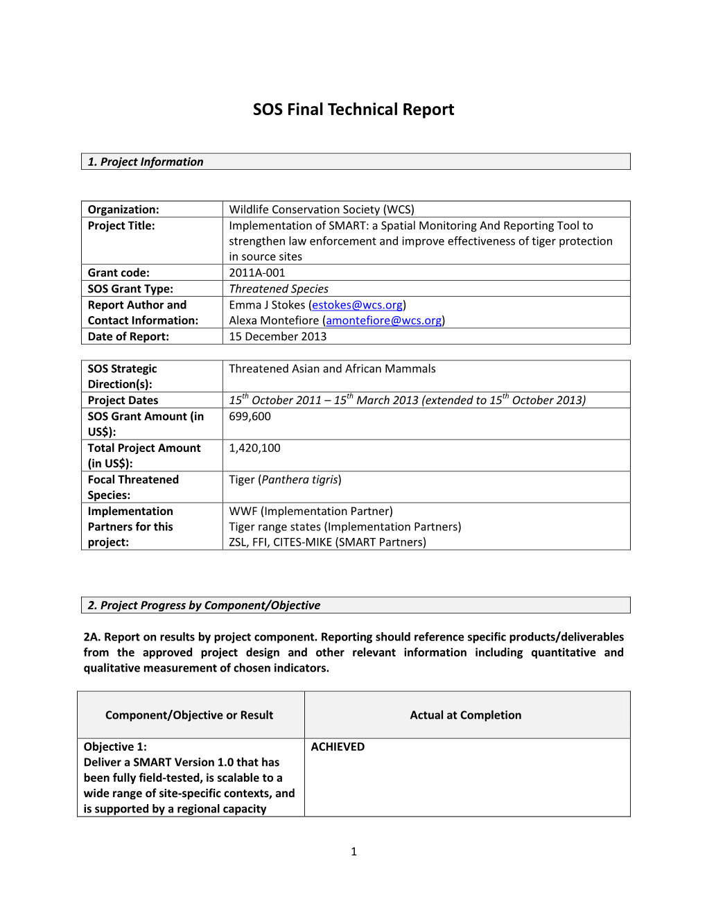 SOS Final Technical Report