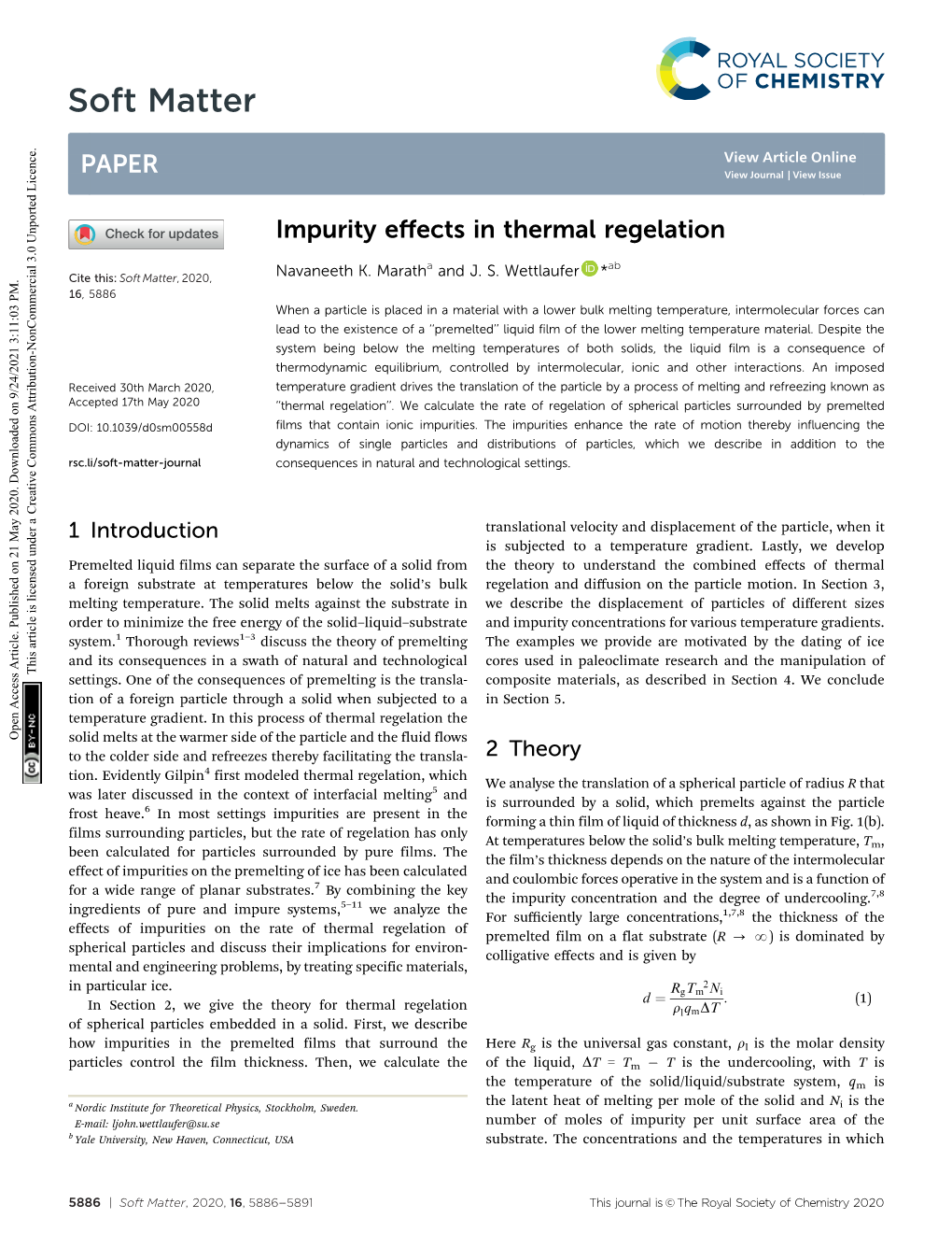 Impurity Effects in Thermal Regelation