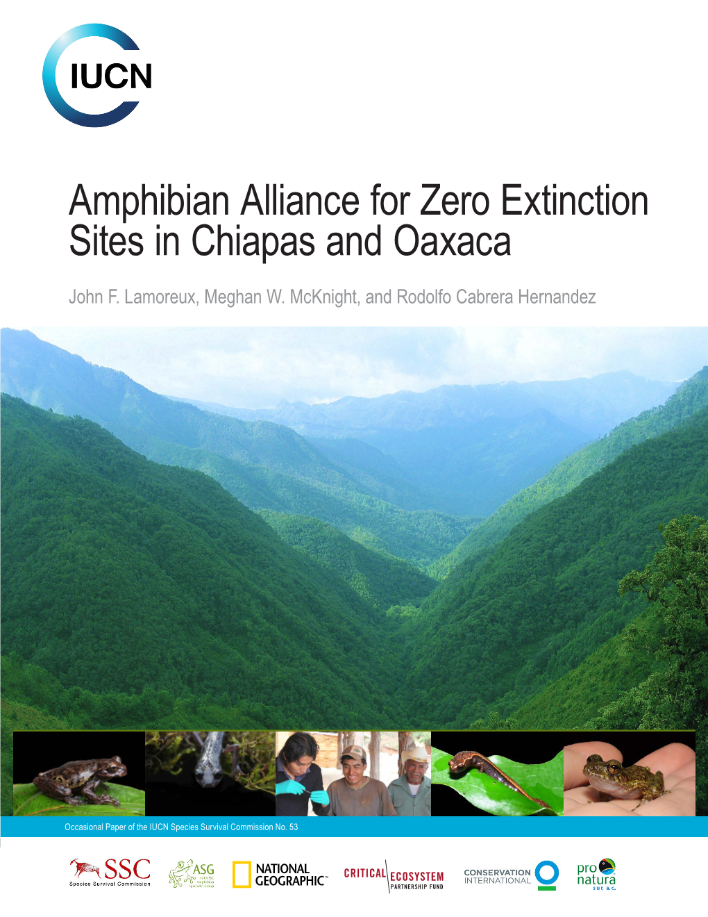 Amphibian Alliance for Zero Extinction Sites in Chiapas and Oaxaca