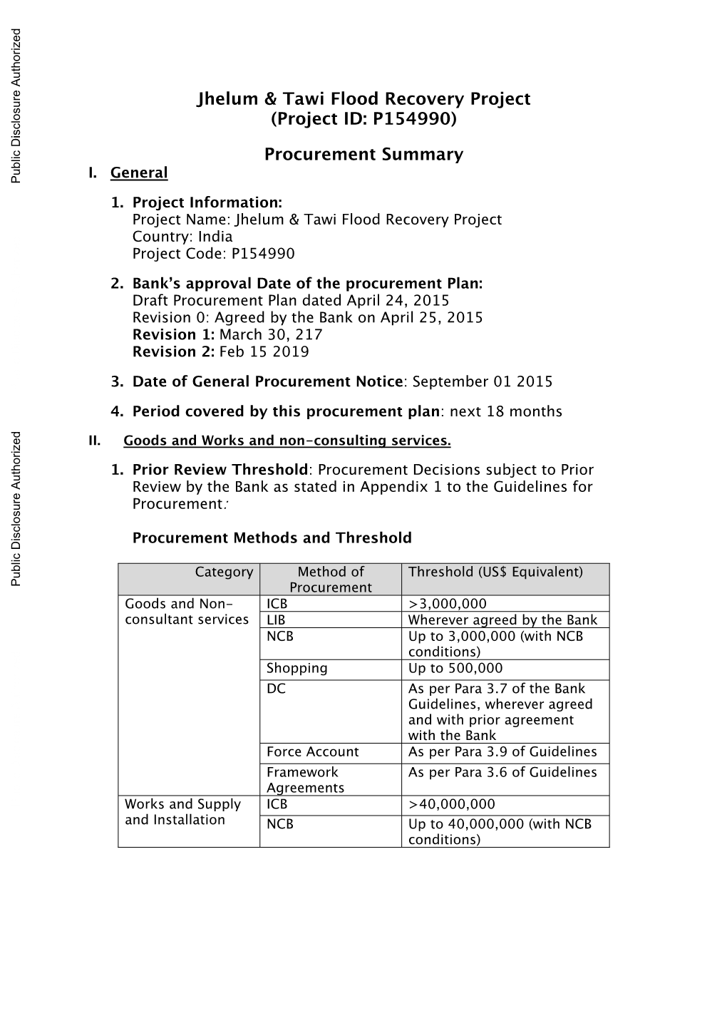 World Bank Document