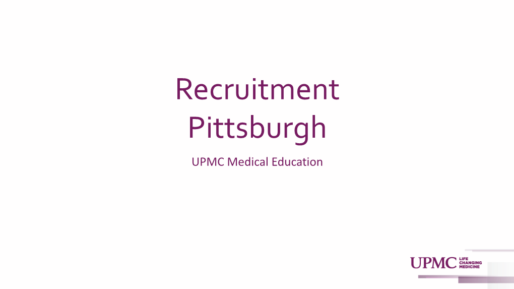 Recruitment Pittsburgh