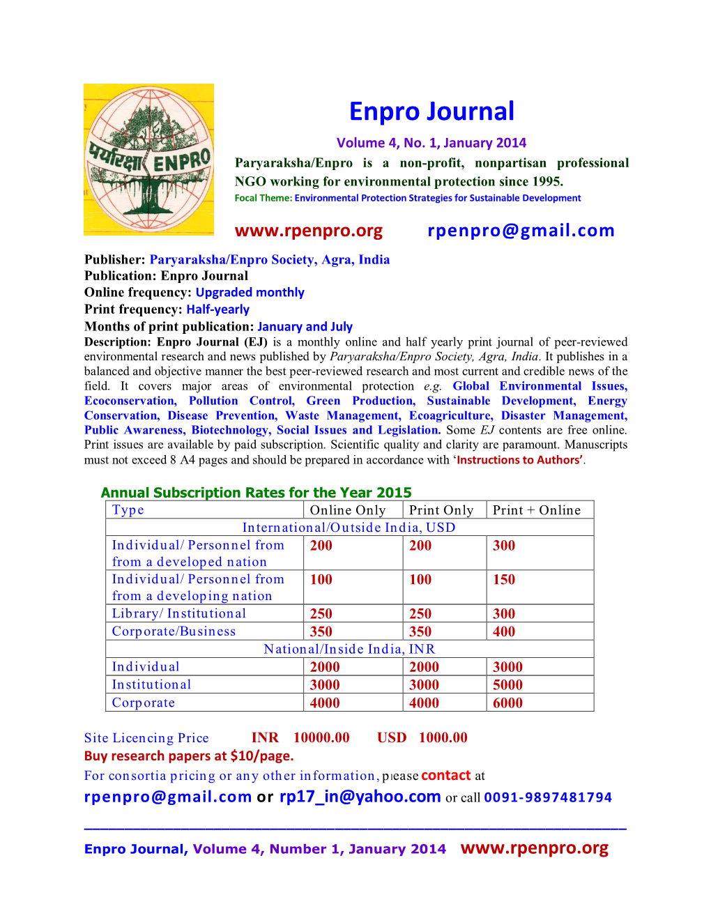 Enpro Journal Volume 4, No