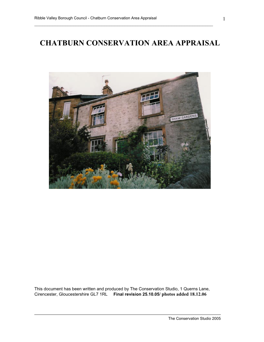 Conservation Area Appraisals