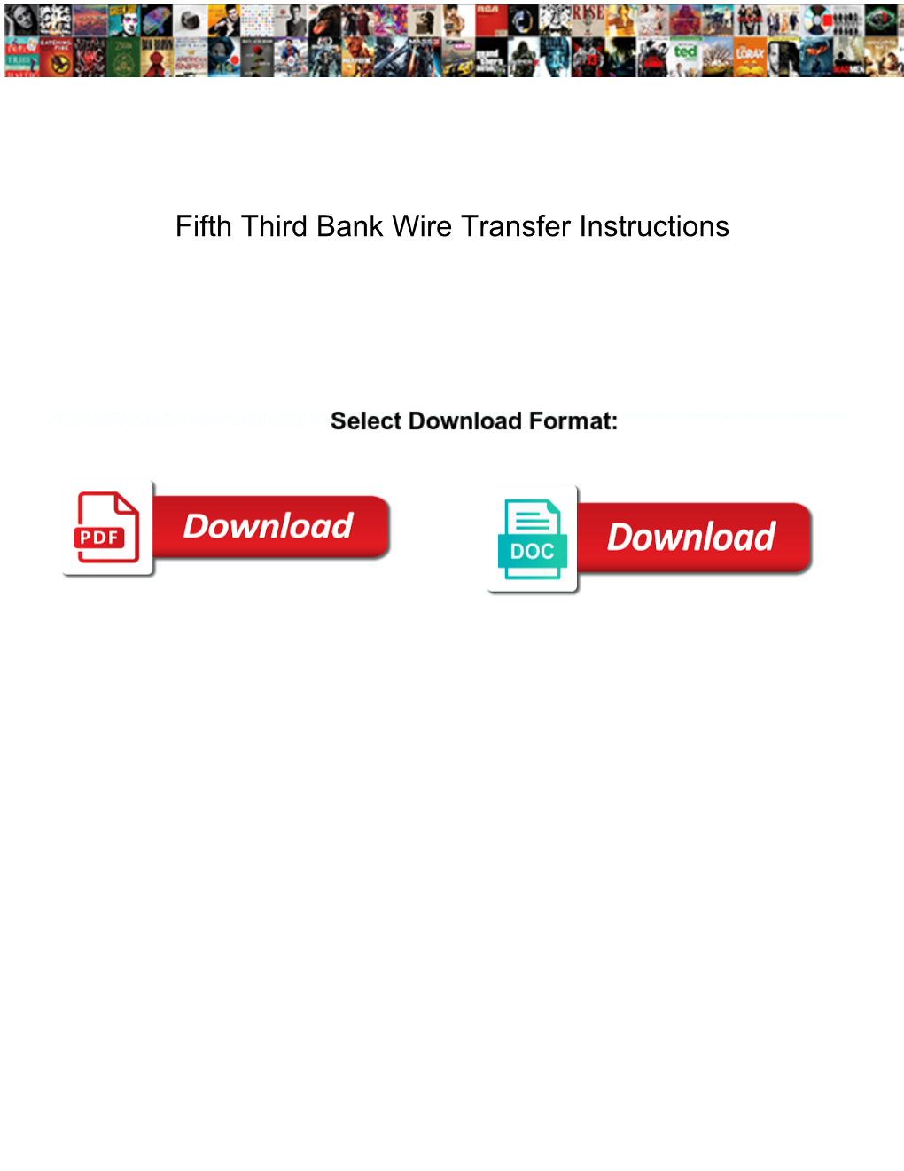 Fifth Third Bank Wire Transfer Instructions