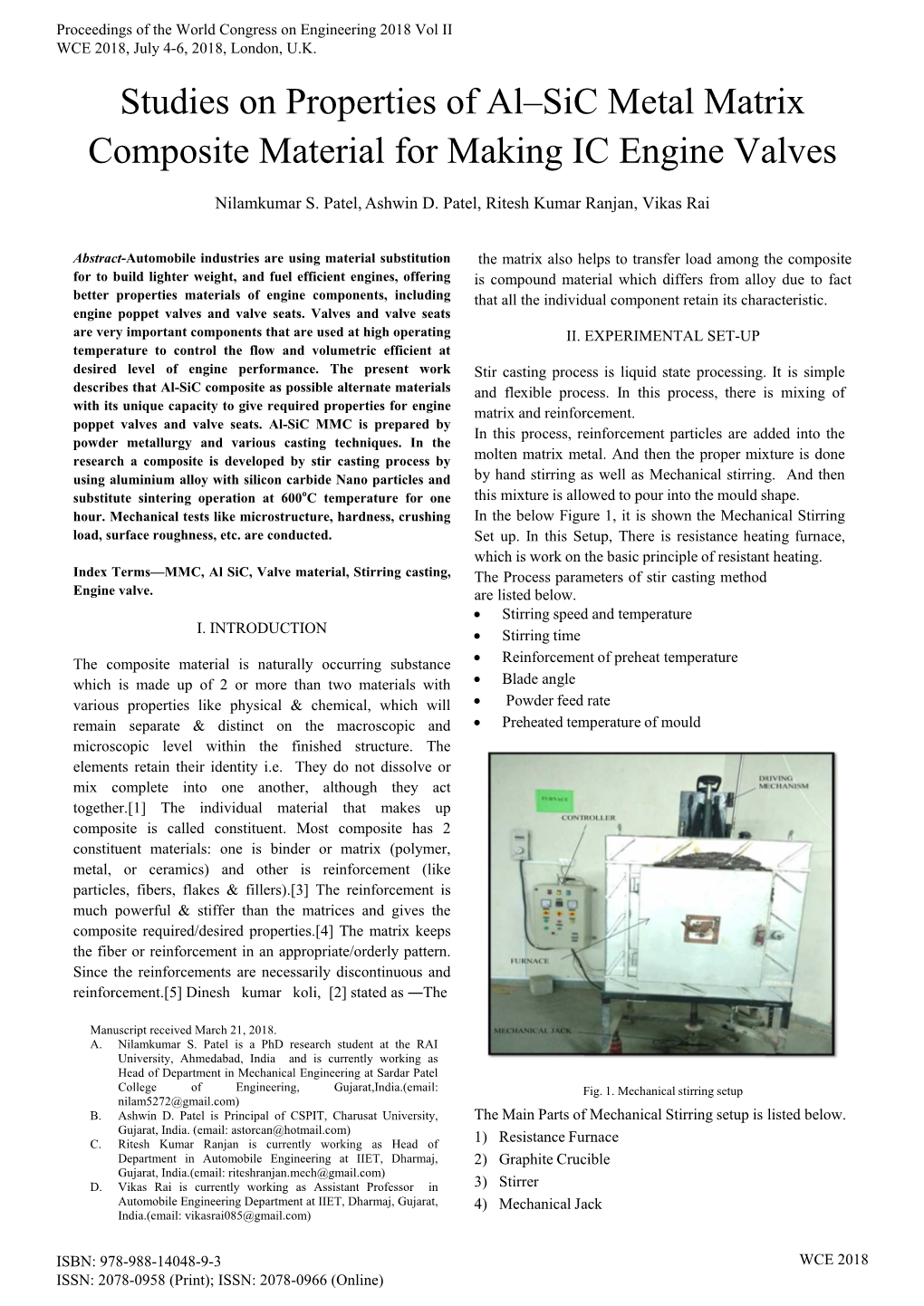 Studies on Properties of Al–Sic Metal Matrix Composite Material for Making IC Engine Valves