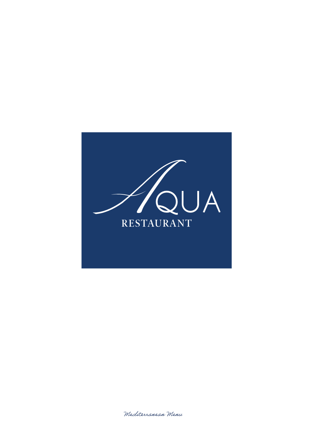 Aqua Mediterranean Menu.Indd