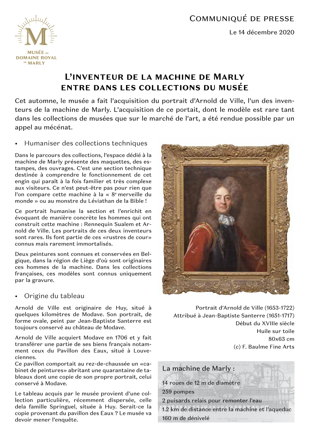 L'inventeur De La Machine De Marly Entre Dans Les Collections Du Musée