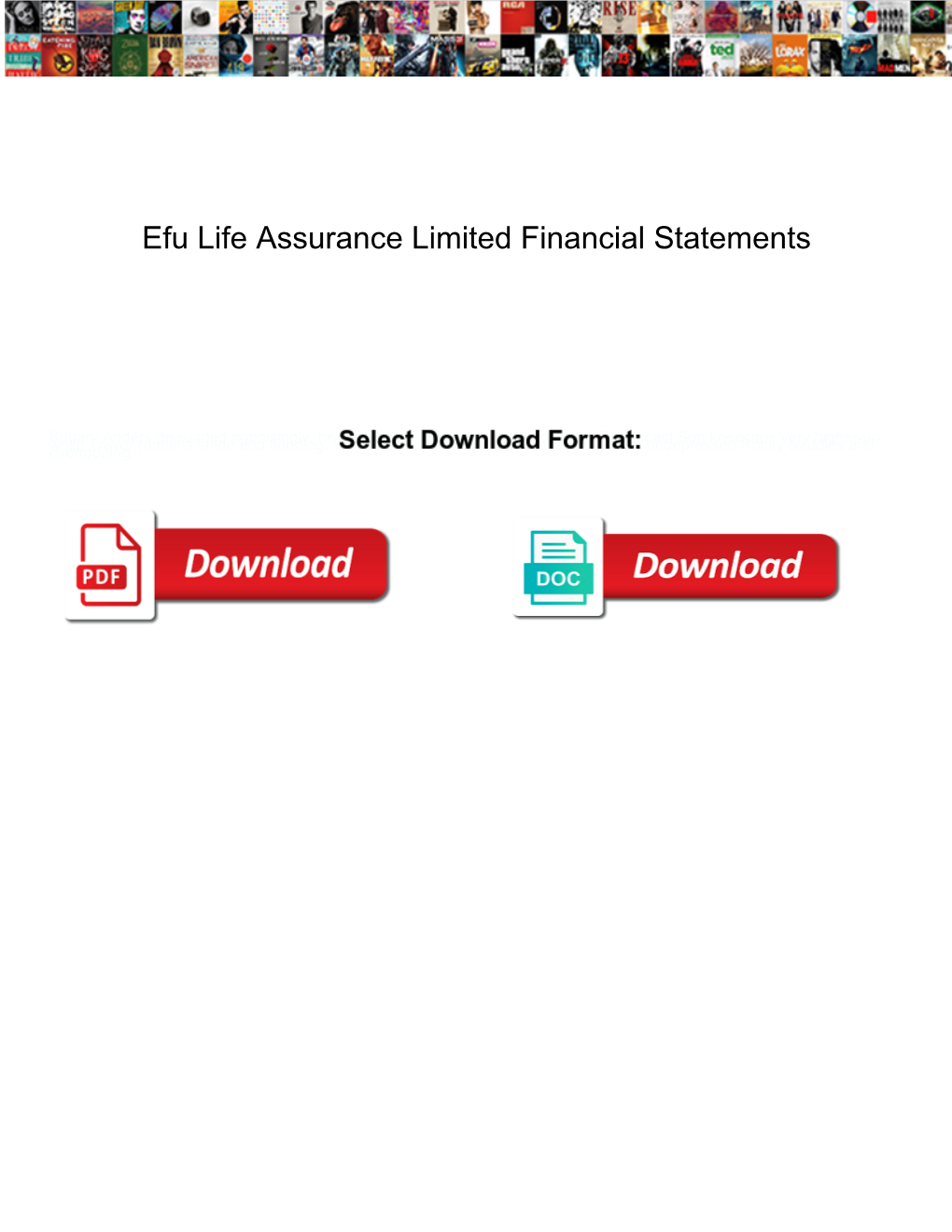 Efu Life Assurance Limited Financial Statements