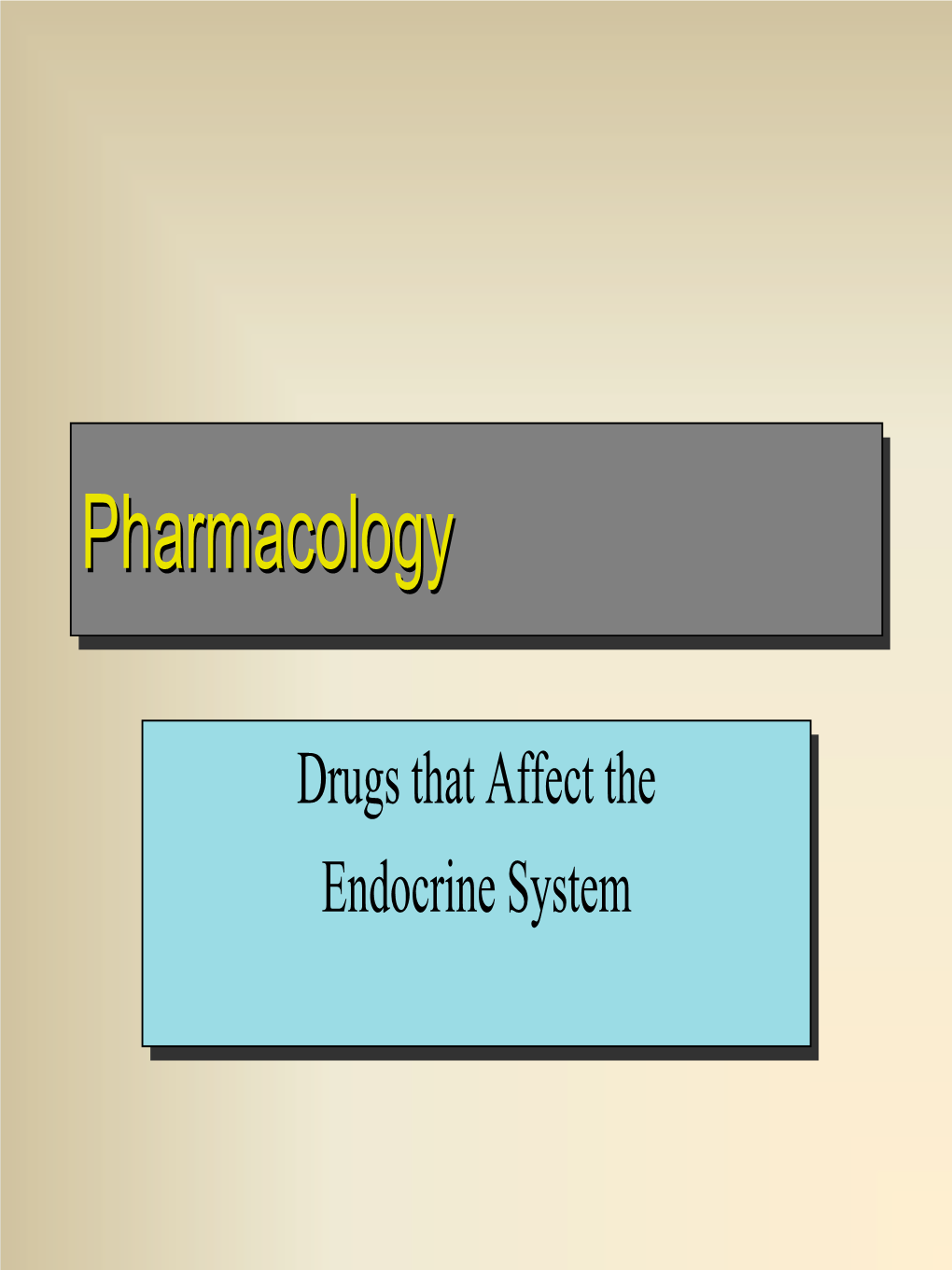 Endocrine Drugs