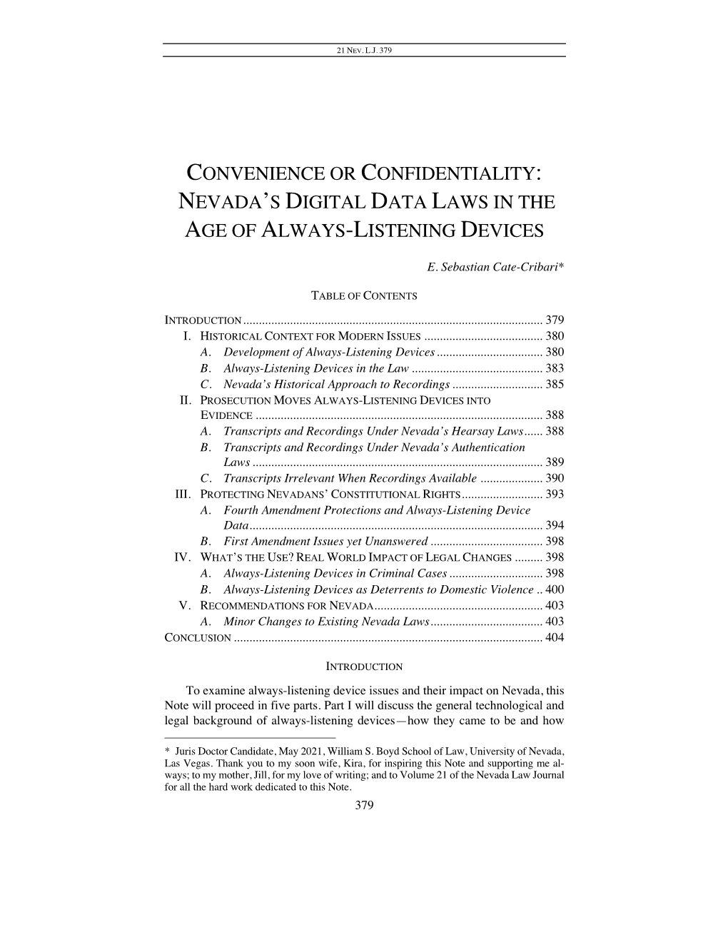 Nevada's Digital Data Laws in The