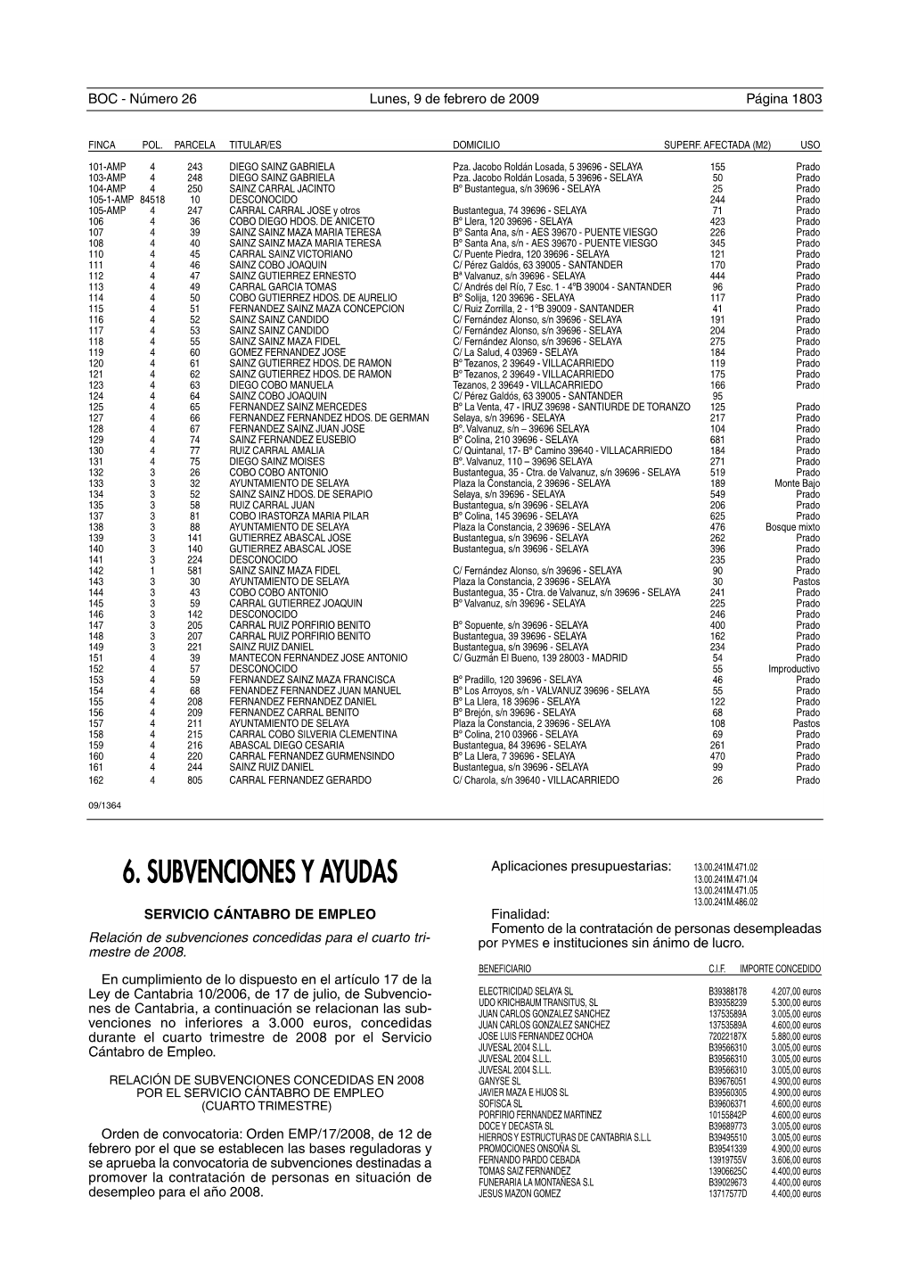 6. Subvenciones Y Ayudas